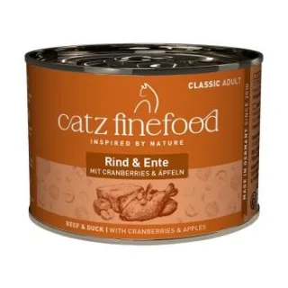 Catz finefood Nassfutter Katze Classic Adult Rind und Ente 12x200 g