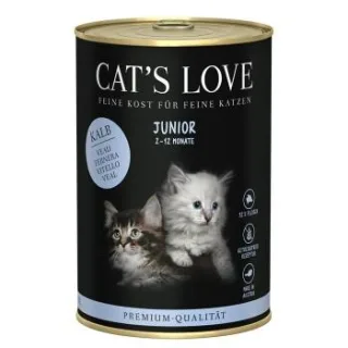 CAT'S LOVE Nassfutter Katze Junior Kalb 6x400 g