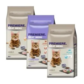 PREMIERE Sterilised Trockenfutter Katze Adult Mixpaket 3x2kg