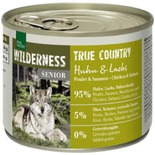 REAL NATURE WILDERNESS Nassfutter Hund, Senior, True Country, Huhn und Lachs 24x200 g