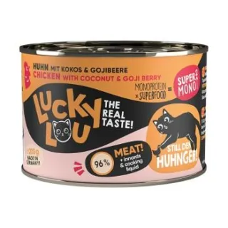 Lucky Lou Nassfutter Katze, Adult. SuperMono, Huhn 24x200 g