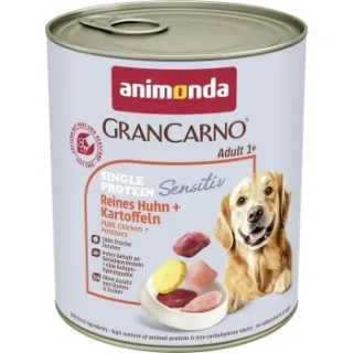 animonda GranCarno Sensitiv Nassfutter Hund Adult, Huhn und Kartoffel 24x800 g