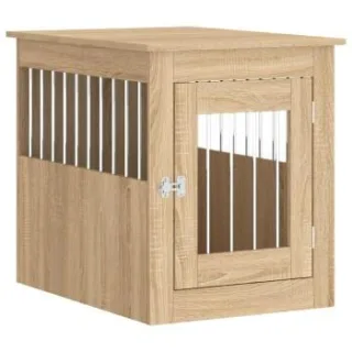 VidaXL Hundekäfig im Möbel-Stil eiche grau 75 cm, 55 cm, 65 cm