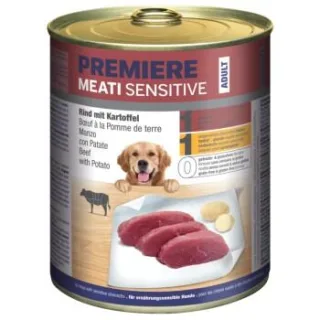 PREMIERE Meati Sensitive Nassfutter Hund, Adult, Rind und Kartoffel 12x800 g