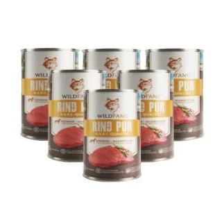 Wildfang ® Nassfutter Rind pur BARF 6x400 g