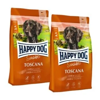 HAPPY DOG Sensible Trockenfutter Hund Adult, Toscana 2x12,5 kg