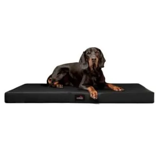 Tierlando ALICE EASY CLEAN Orthopädische Hundematratze aus Kunstleder schwarz 1 m, 9 cm, 80 cm