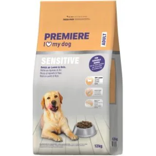 PREMIERE Sensitive Trockenfutter Hund Adult Reich an Lamm & Reis 12 kg