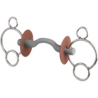 beris 3-Ring-Trense mit Zungenbogenstange, hart - 140 mm