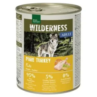 REAL NATURE WILDERNESS Nassfutter Hund, Adult, Pure Turkey, Pute 12x800 g