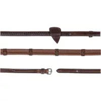 Dy'on 1/2'' (13 mm) Gummizügel mit 7 Lederstegen, braun Warmblut - 1 Stk
