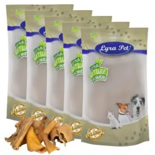 Lyra Pet Rinderkopfhaut Abschnitte 4 - 8 cm 5x1 kg