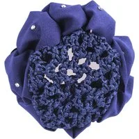 QHP Haarschleife Flower - navy