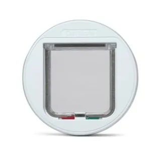 Cat Mate Katzenklappe für Glas mit manueller 4-Wege-Verriegelung – (210) weiß