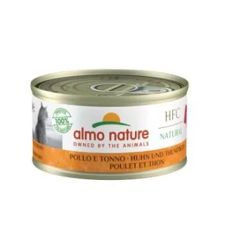 Almo nature HFC Natural Nassfutter Katze Huhn und Thunfisch 48x70 g