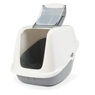 Savic Haubentoilette Nestor Giant weiss-cool grau