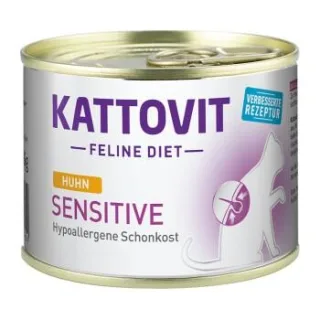 KATTOVIT Feline Diet Nassfutter Katze Sensitive Adult Huhn 24x185 g