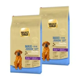 SELECT GOLD Sensitive Maxi Junior Lamm mit Lachs und Kartoffel 2x12 kg