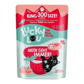 Lucky Lou Nassfutter Katze Adult Thunfisch, Geflügel 12x300 g