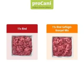 ProCani BARF-Paket pur Rind und Geflügel Sort. 22x500 g