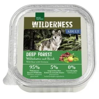 REAL NATURE WILDERNESS Nassfutter Hund, Adult, Deep Forest, Wildschwein mit Hirsch 64x100 g