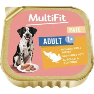 MultiFit Nassfutter Hund Pastete mit Huhn und Pute 36x300 g