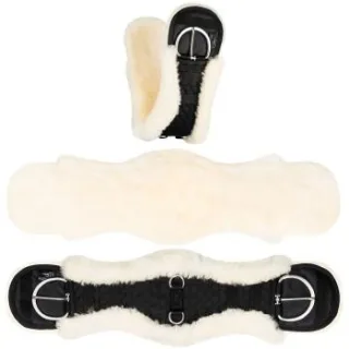 Equinate Westerngurt Classical anatomisch Lammfell naturfarben 75 cm