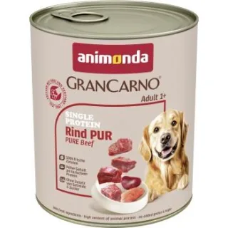 animonda GranCarno Single Protein Nassfutter Hund Adult, Rind pur 24x800 g