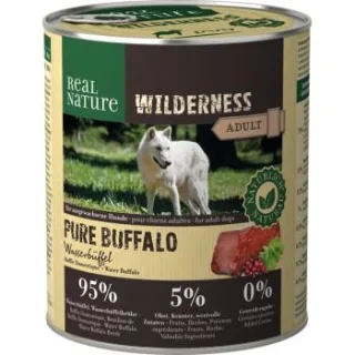 REAL NATURE WILDERNESS Nassfutter Hund, Adult, Pure Buffalo, Wasserbüffel 12x800 g