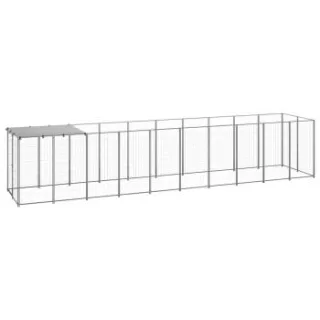 VidaXL Hundezwinger silber 5,5 m, 1,1 m, 1,1 m