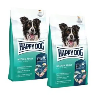 HAPPY DOG fit & vital Trockenfutter Hund Adult, Medium 2x12 kg