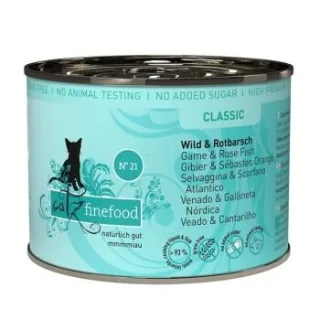 Catz finefood Nassfutter Katze Classic Adult No. 21 Wild und Rotbarsch 24x200 g