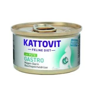 KATTOVIT Feline Diet Nassfutter Katze Gastro Adult Pute 48x85 g