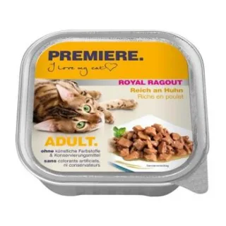 PREMIERE Royal Ragout Nassfutter Katze Adult Huhn 64x100 g