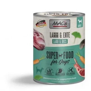 MAC's Nassfutter Hund Adult Lamm und Ente 6x800 g