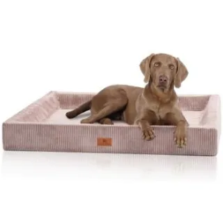 Knuffelwuff orthopädisches Hundebett aus Cord mit Handwebcharakter Santiago