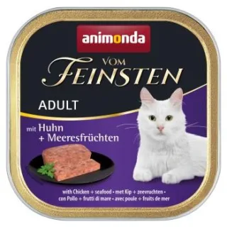 animonda Vom Feinsten Nassfutter Katze, Adult, Huhn und Meeresfrüchte 32x100 g