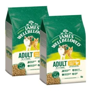 James Wellbeloved Trockenfutter Katze Adult, Truthahn 2x4 kg
