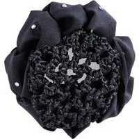 QHP Haarschleife Flower - schwarz