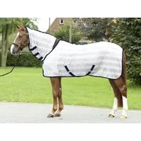 BUSSE Transport-Fliegendecke STRIPE PLUS, silber (navy) - 135 cm