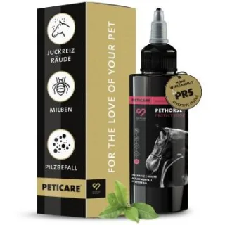 Peticare Anti-Parasiten Mittel für Pferde gegen Milben Flöhe Pilze 250 ml