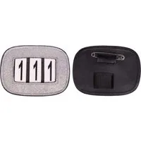 QHP Nummernhalter Shine - Silber