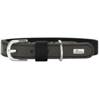 Dog Sport HUNTER Hundehalsband wolmar biothane x leder schwarz L