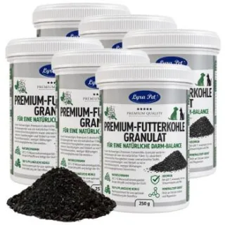Lyra Pet Premium Futterkohle Granulat 6x250 g