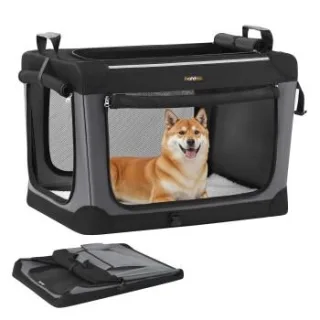 FEANDREA Hundebox faltbar, Hundetasche, Oxford-Gewebe S-XXL L