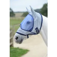 Bucas Buzz-Off Deluxe Fliegenmaske mit Ohren, blue - XL
