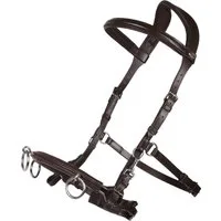 QHP Kappzaum Leder braun - FULL