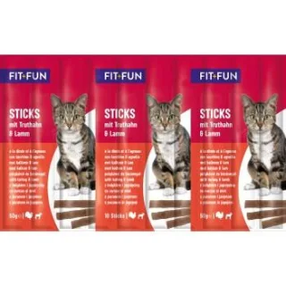 FIT+FUN fitfun Sticks Truthahn und Lamm 25x50 g