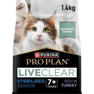 PRO PLAN Liveclear Sterilised Senior 7+ Truthahn 1,4 kg