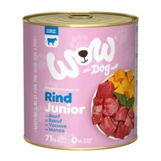 WOW Nassfutter Hund, Junior Rind mit Huhn 6x800 g